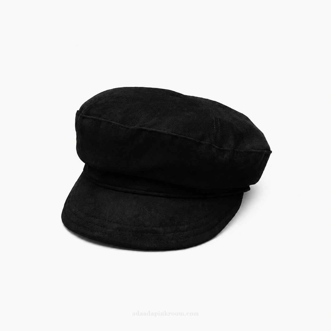 Suede-Effect Baker Boy Cap