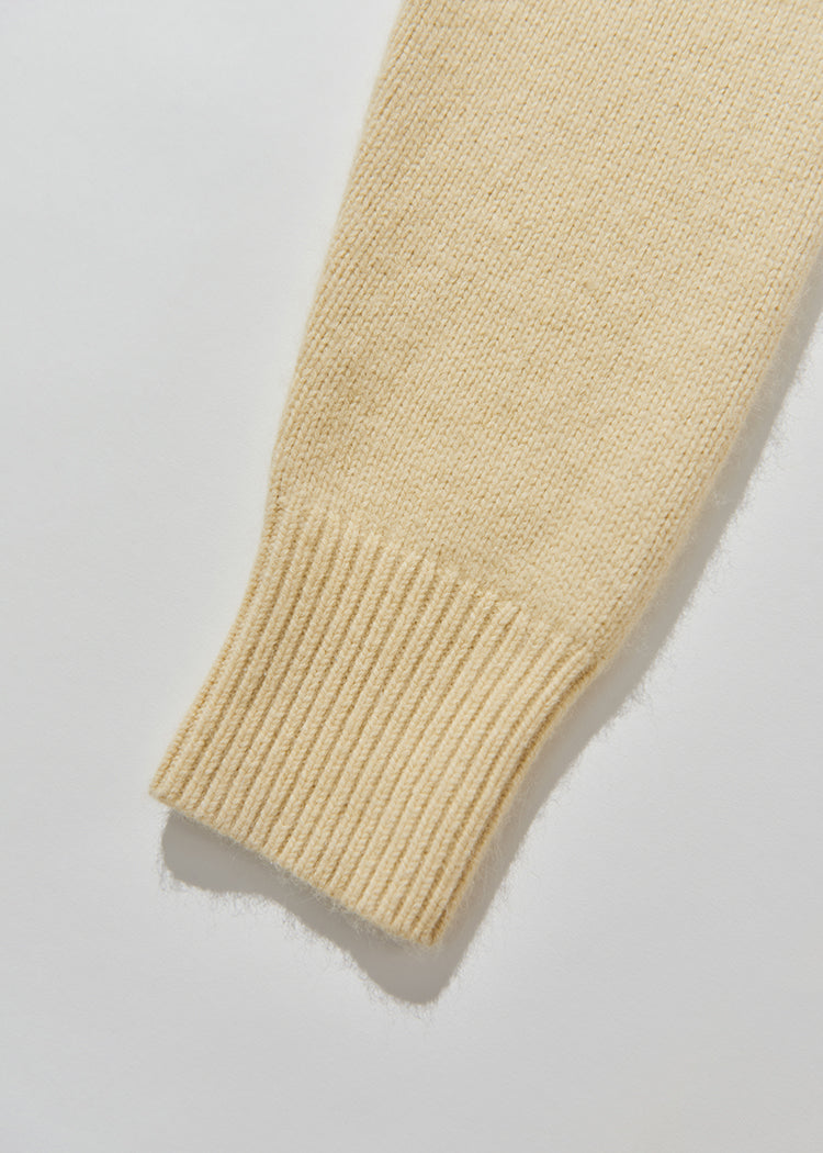 Christmas limited flow heart yellow/smart gray CHILL large lapel knitted
