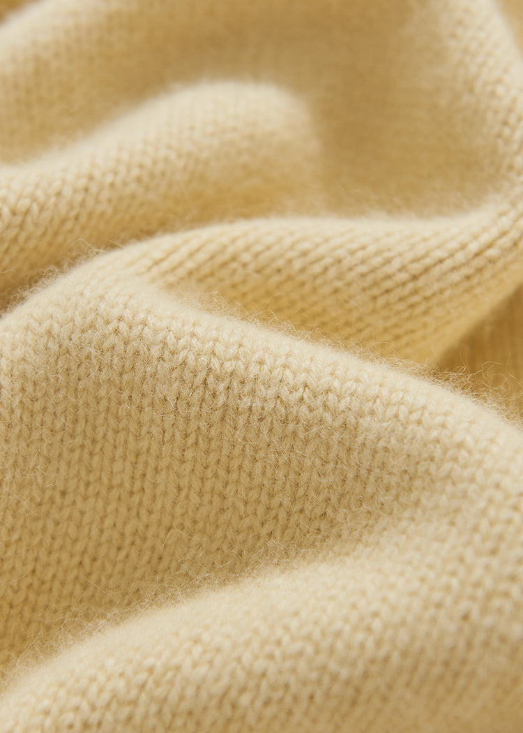 Christmas limited flow heart yellow/smart gray CHILL large lapel knitted