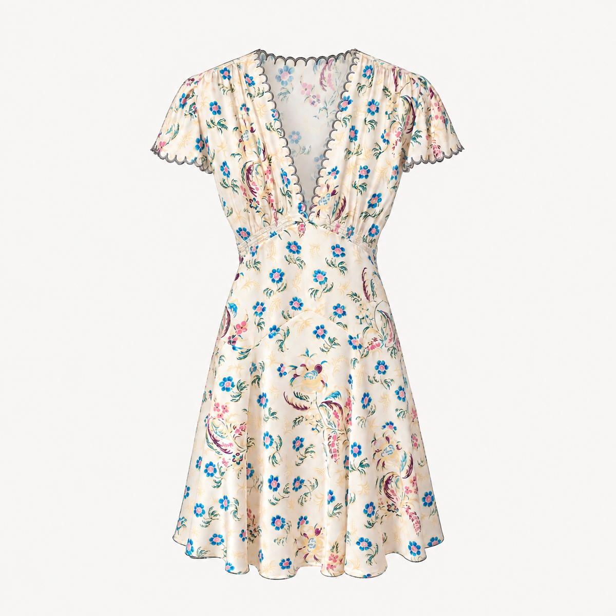 Bluebell Silk Floral Mini Dress