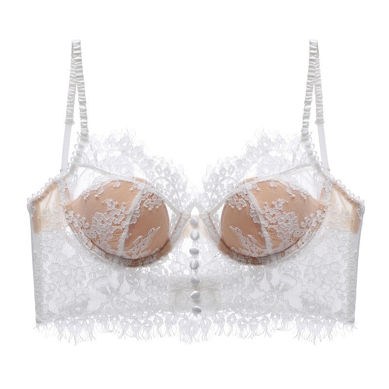 French sexy ultra-thin lace underwired underwear