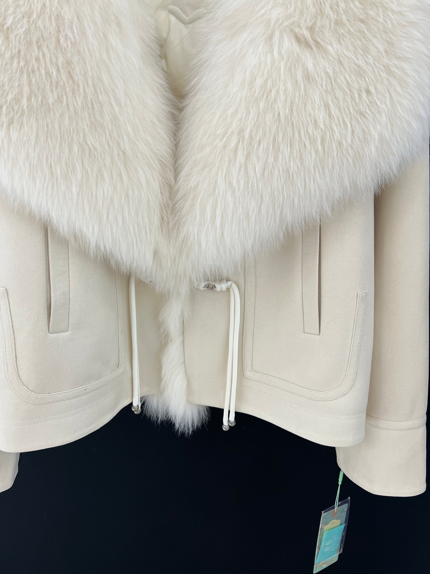 Deerskin jacket with fox fur lapel