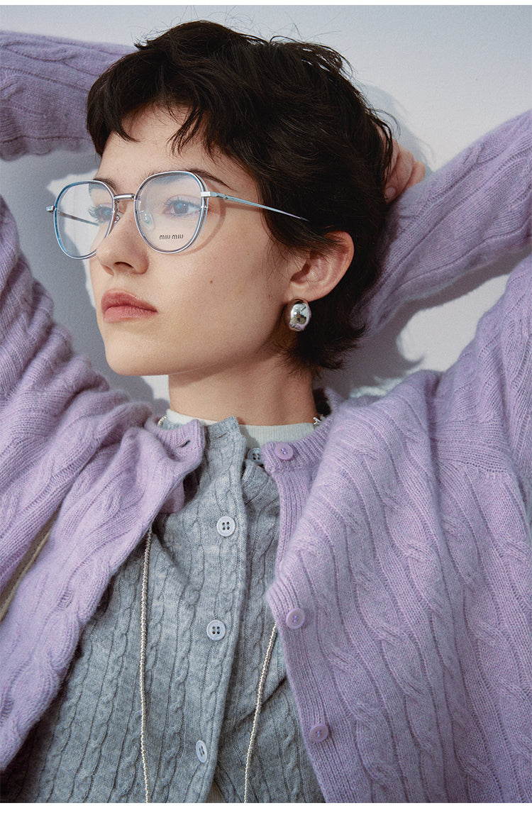 Pure cashmere cable knit sweater