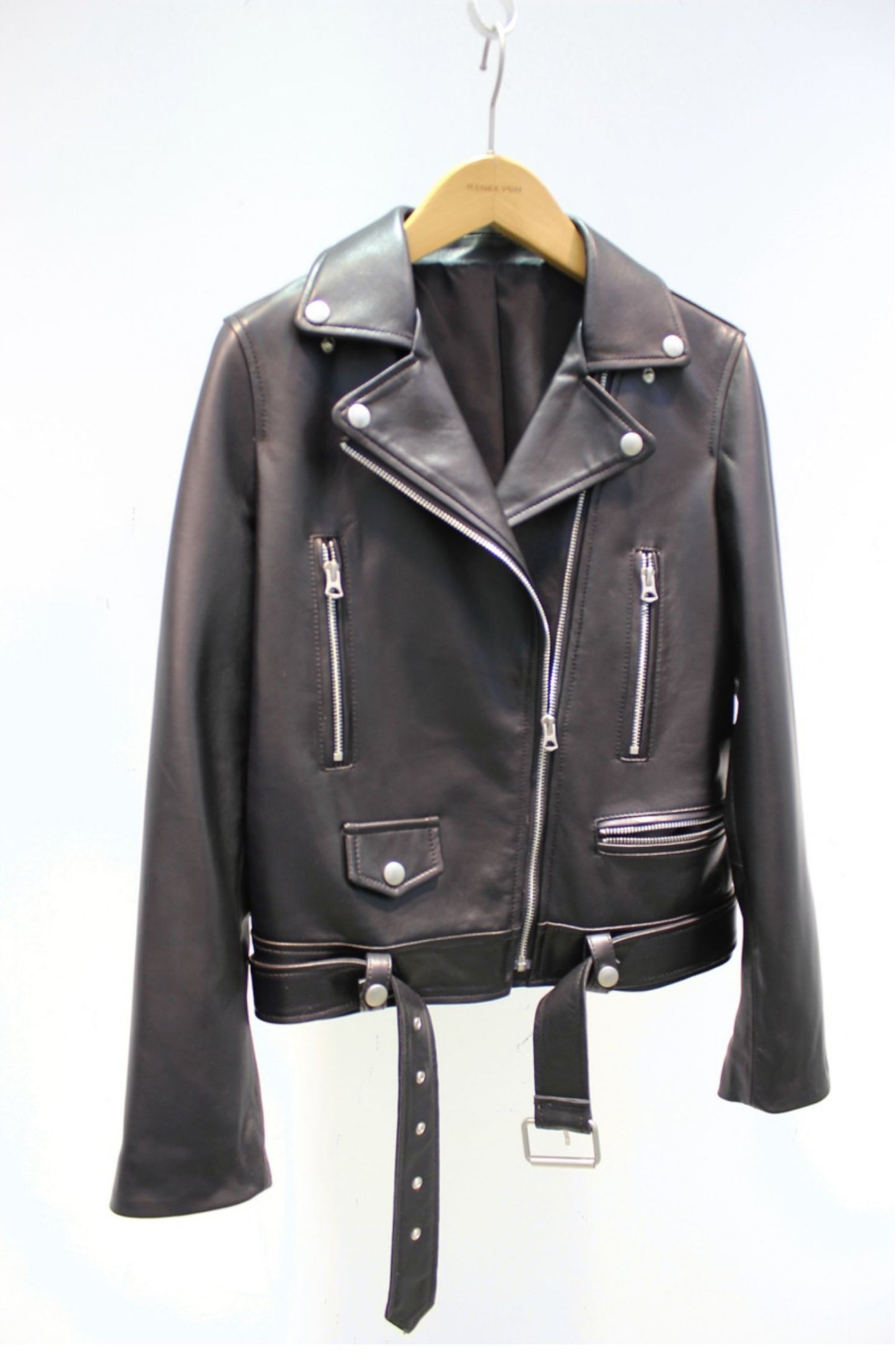 black sheepskin jacket