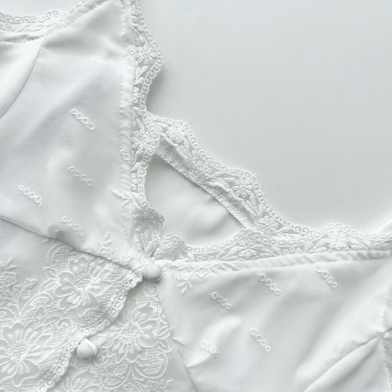 European and American lace satin V-neck camisole