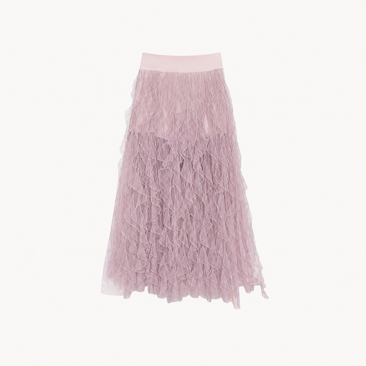TEXTURED MIDI SKIRT