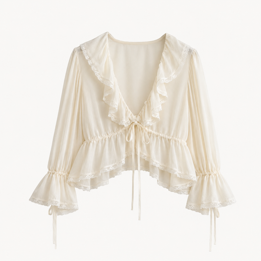 Ruffled Chiffon Blouse