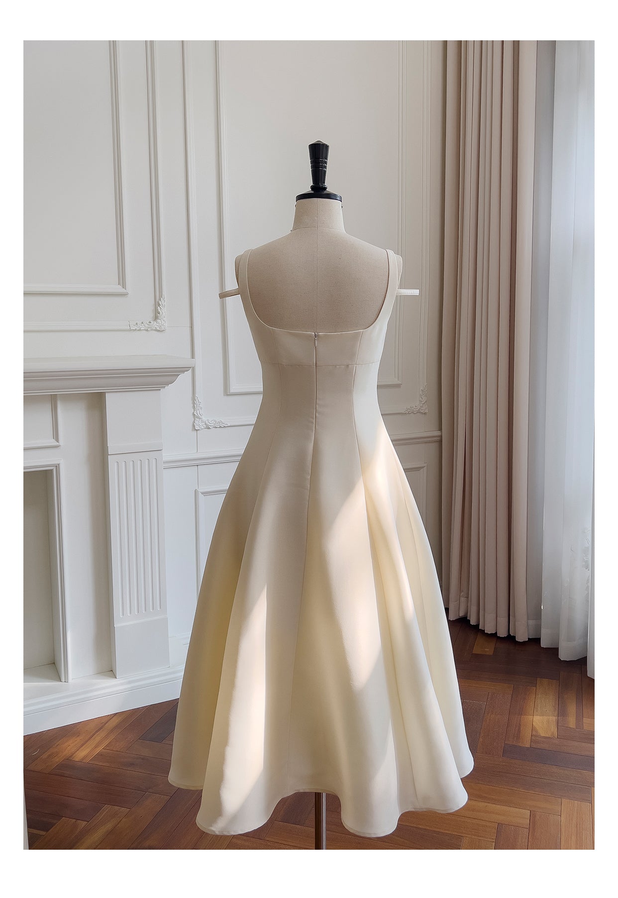 French Vintage Satin Dress