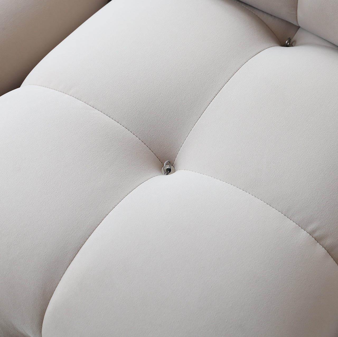 Cloud sofa ins style fabric cream frosted velvet simple retro modular sofa