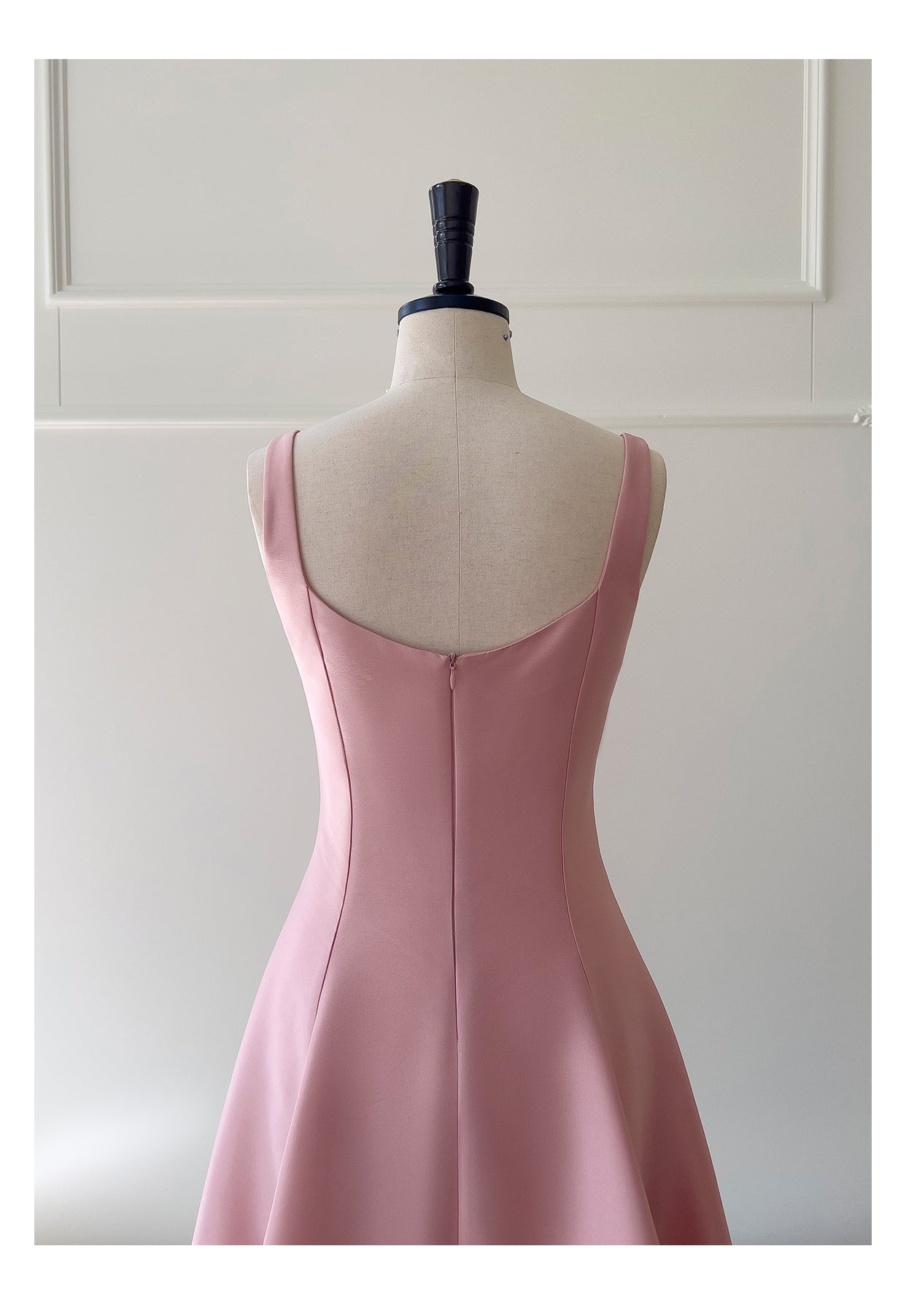 Pink suspender satin light luxury dress