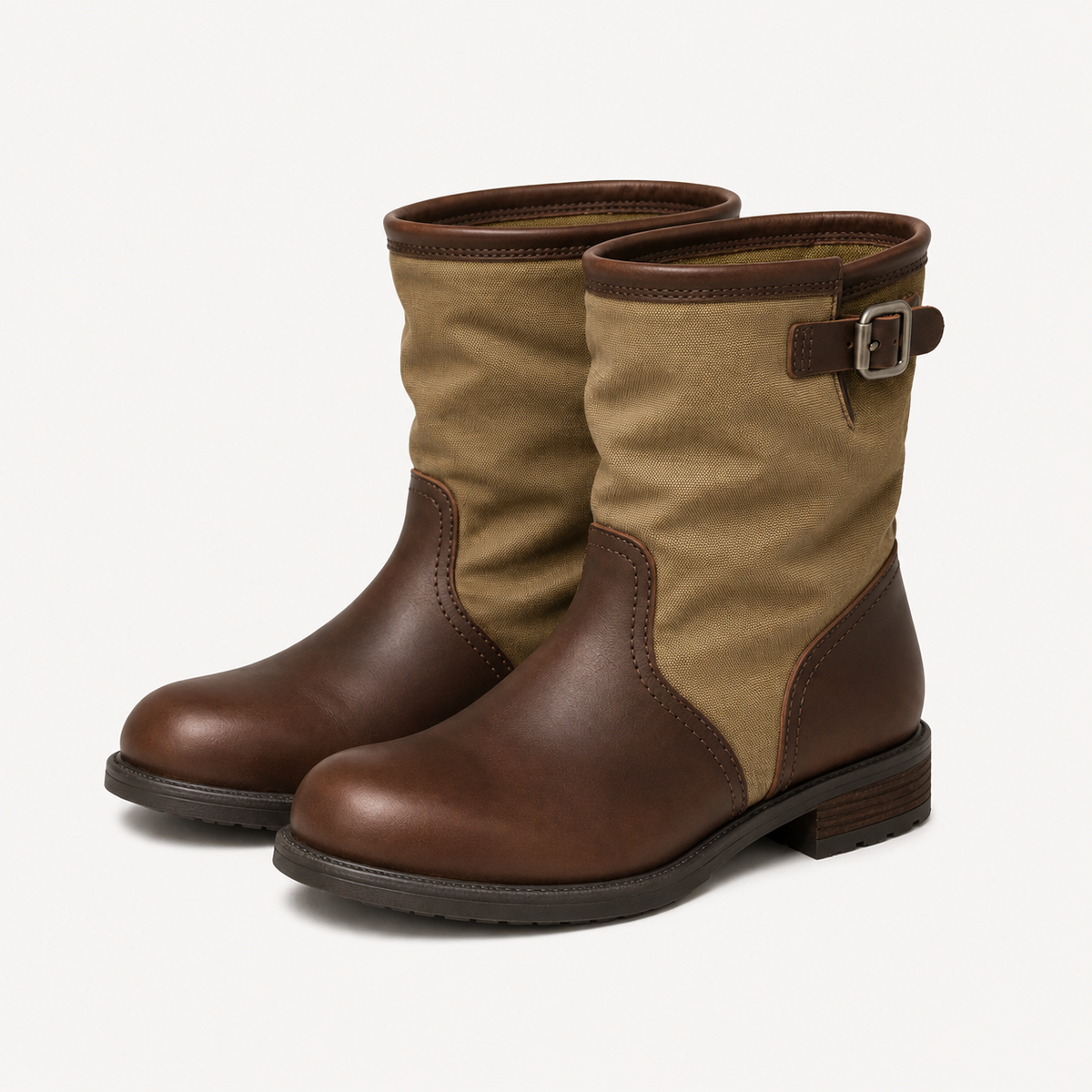 Sienna Buckle Mid-Calf Boots