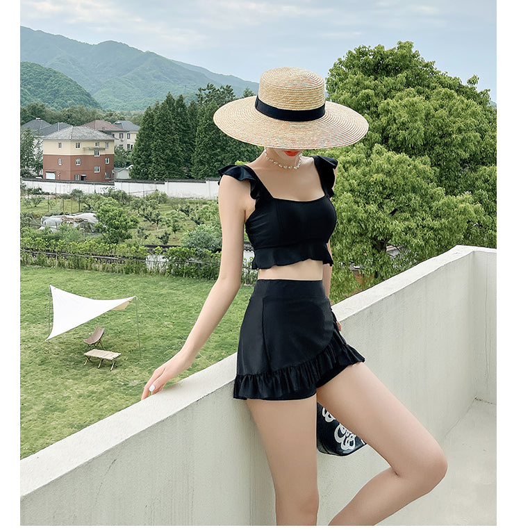Two-piece high waist tankini swimsuit