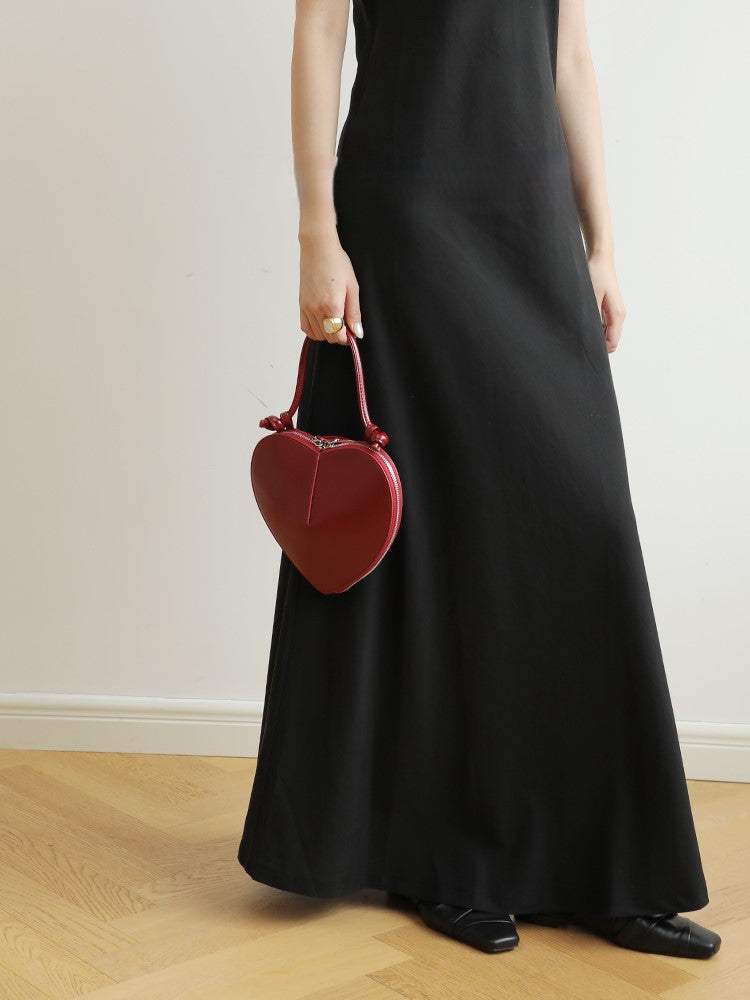 Genuine leather heart bag messenger bag handbag