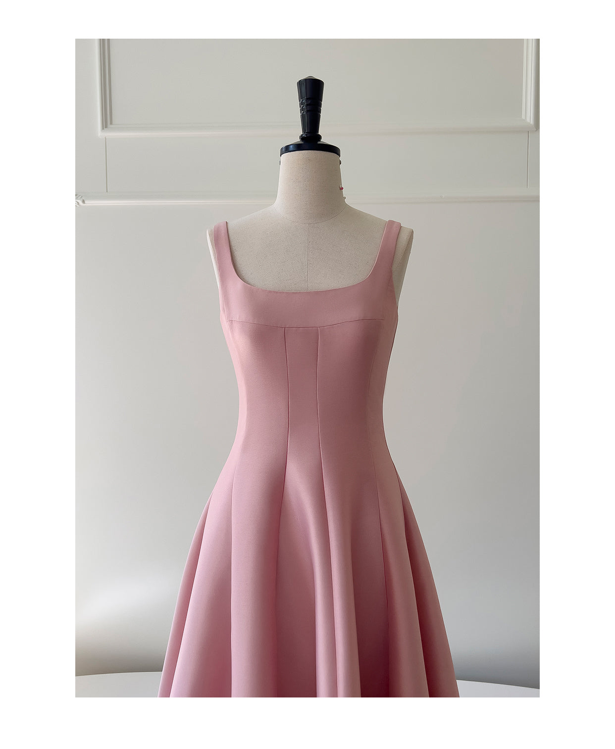 Pink suspender satin light luxury dress