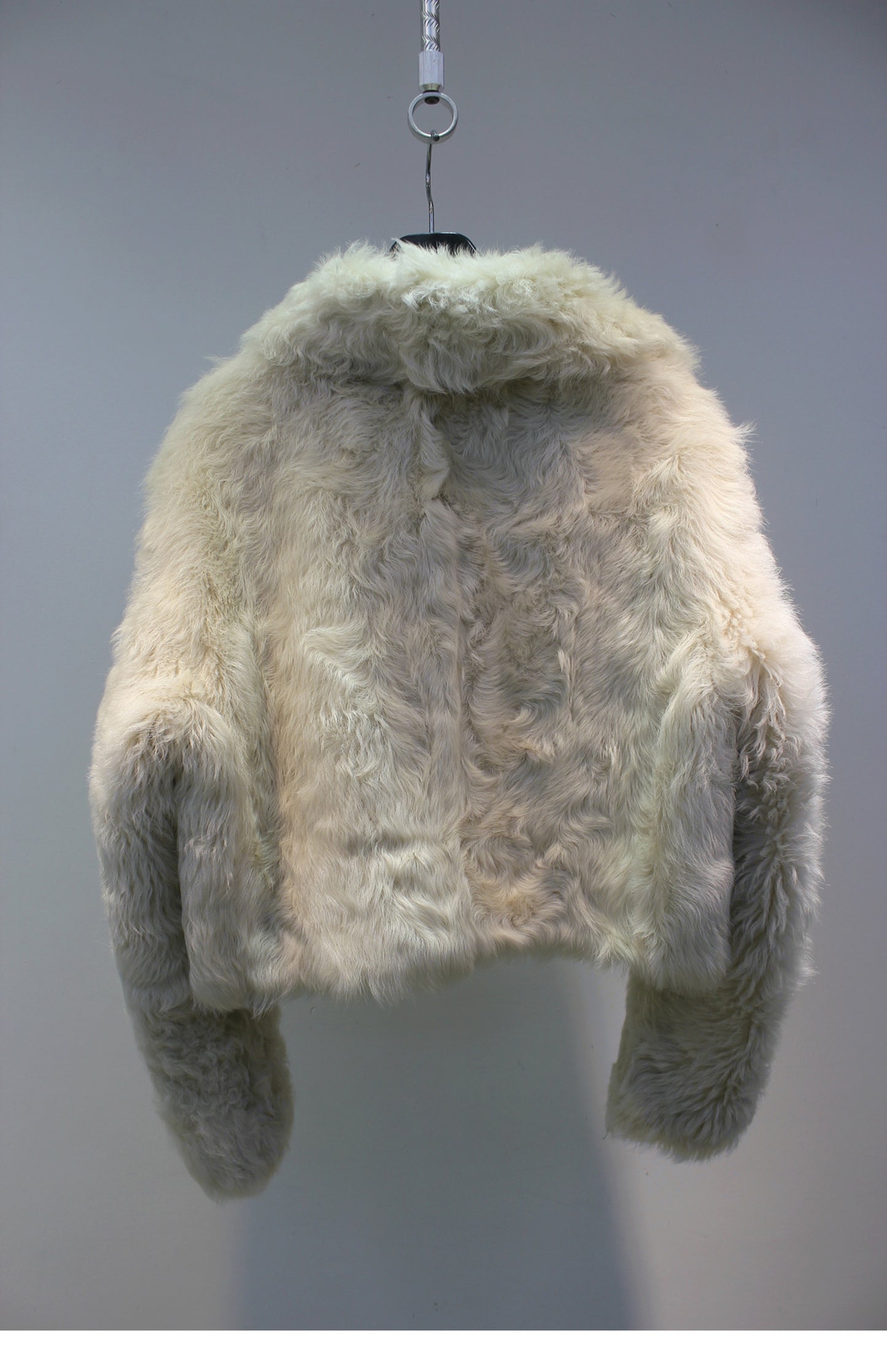 Spanish Tuscan sheepskin all-in-one simple short fur coat