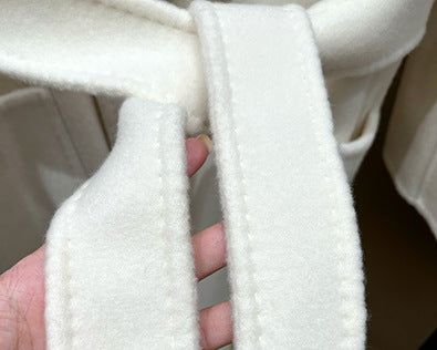 Double-faced cashmere coat bathrobe