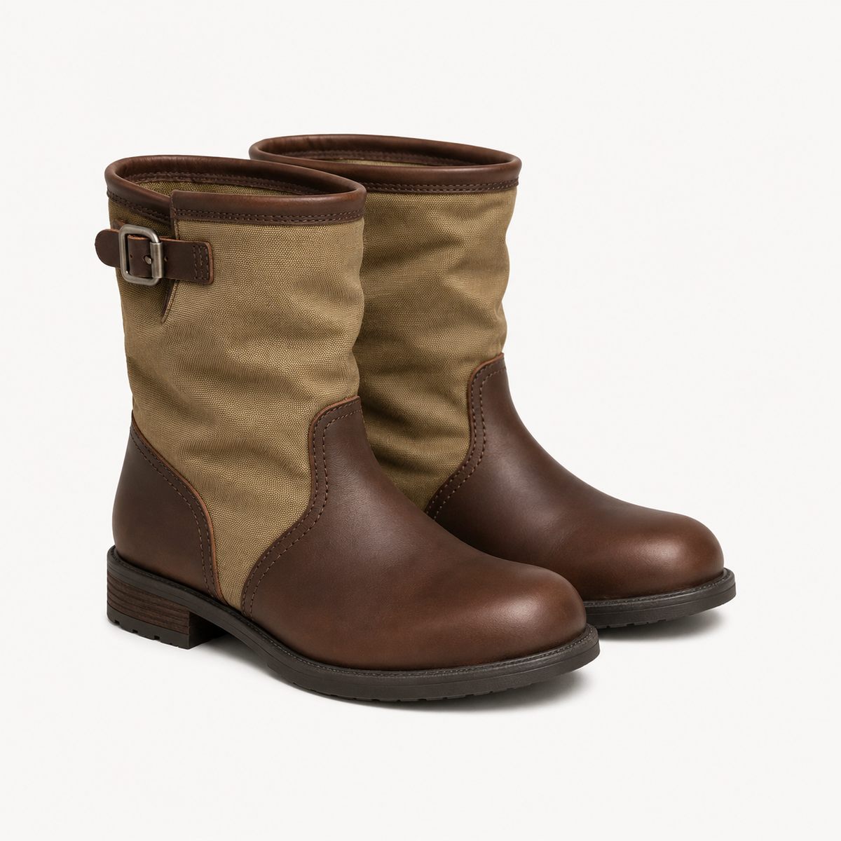 Sienna Buckle Mid-Calf Boots