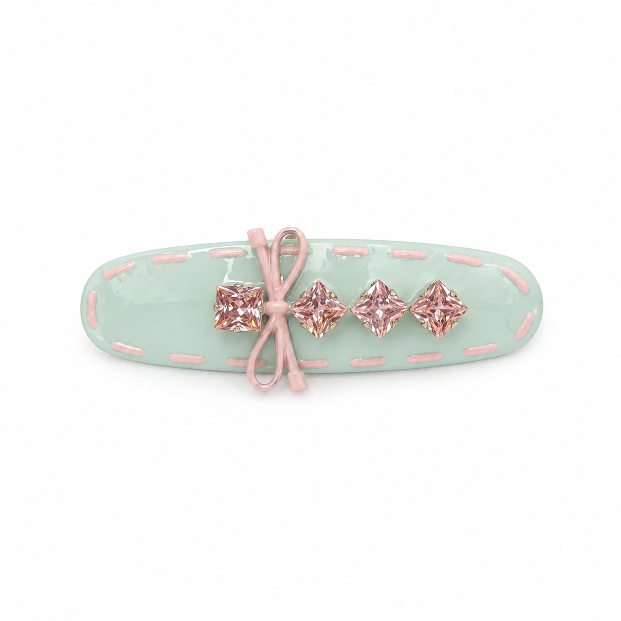 Hair Clip in Mint Strawberry Cake