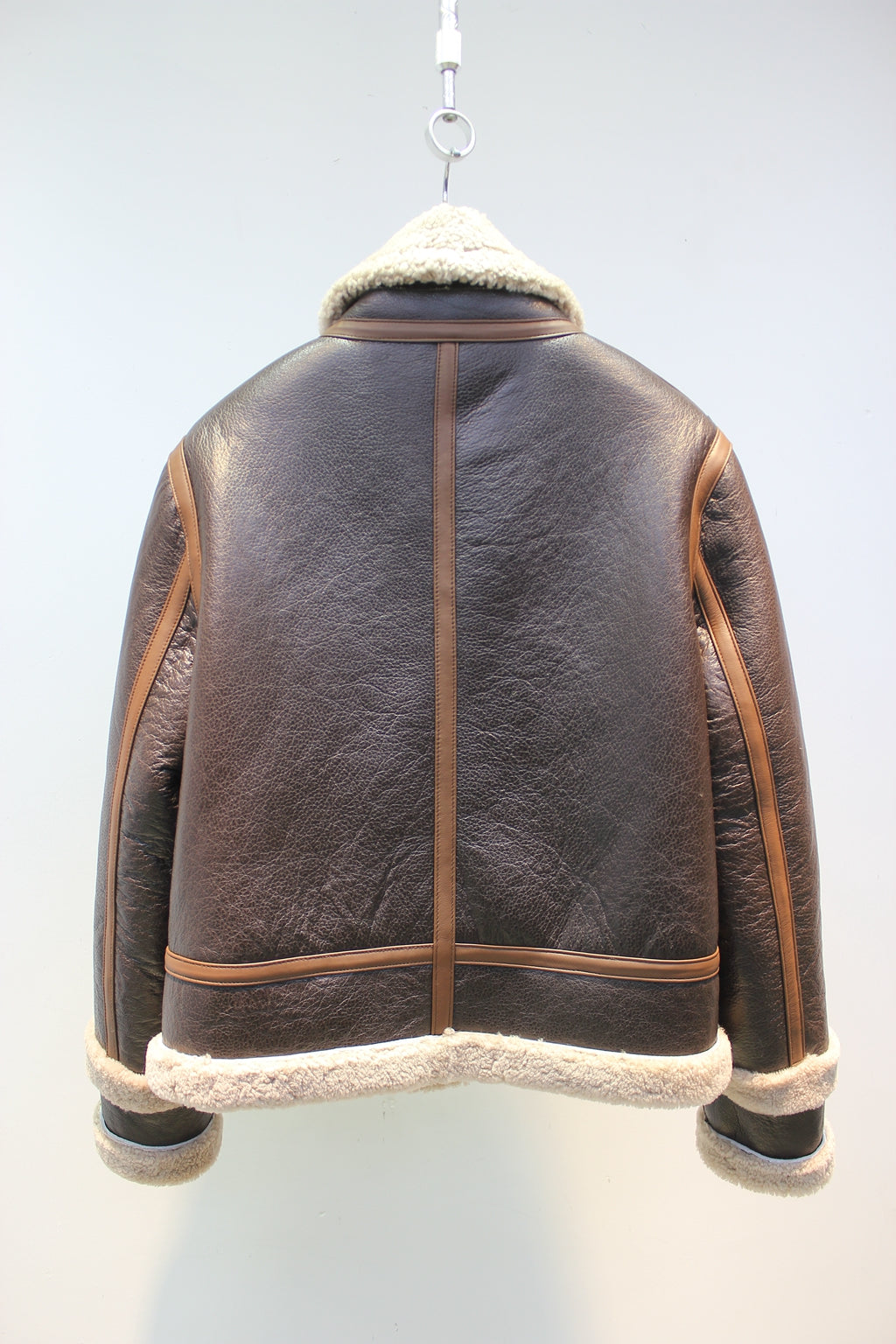 Original imported sheepskin all-in-one design motorcycle fur jacket