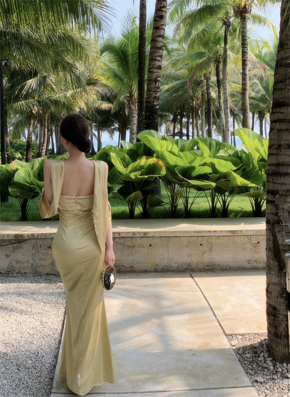 Light French tube top dress