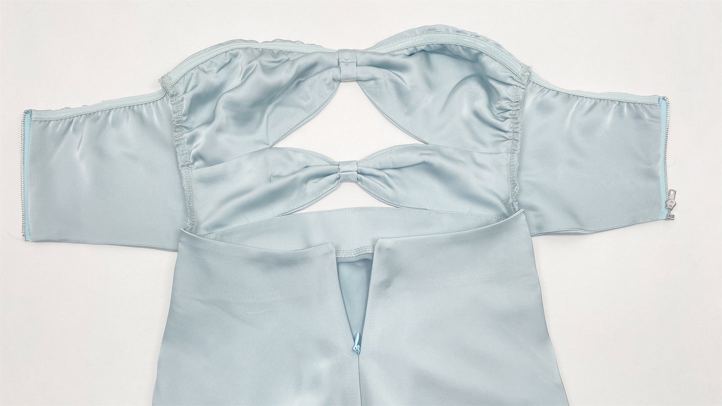 Strapless Butterfly Hollow Dress
