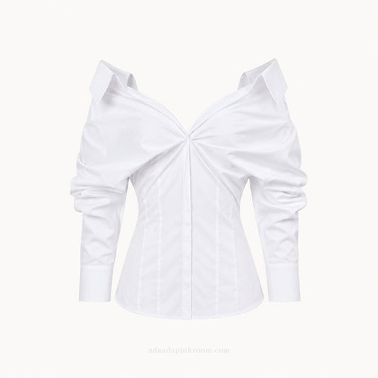 Twisted Poplin Shirt