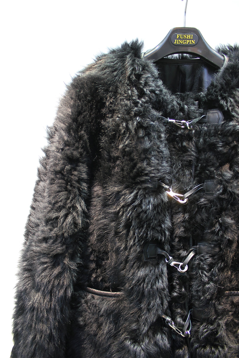Tuscan fur one-piece fashionable round neck mid-length fur