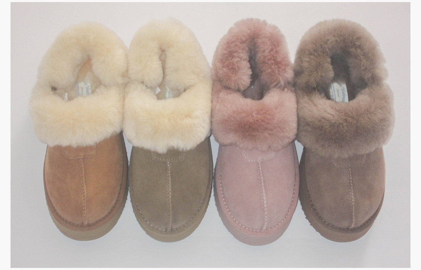 Handmade fur and velvet cotton shoes