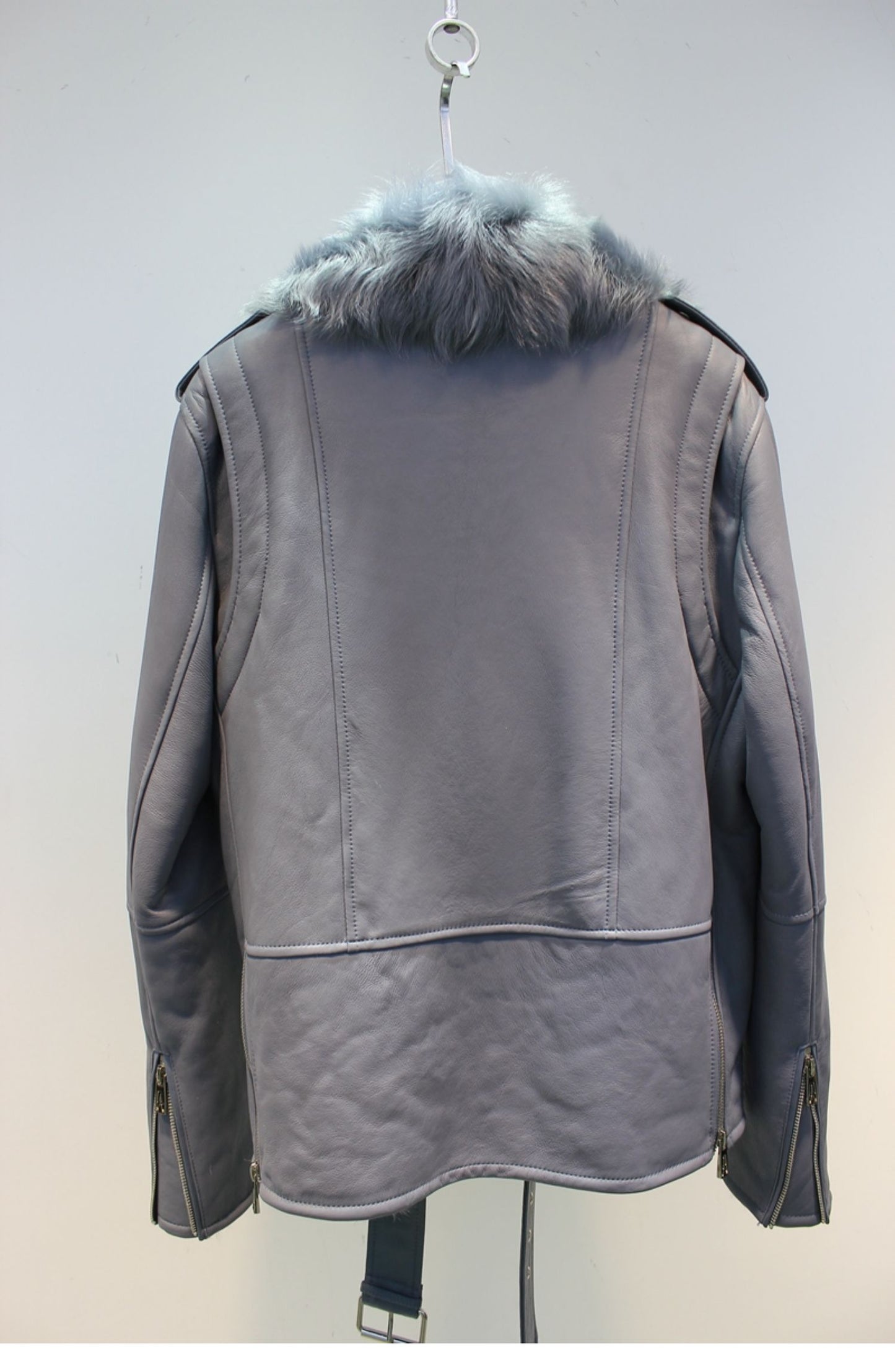 Soft and comfortable Xiaohu sheepskin all-in-one motorcycle fur jacket