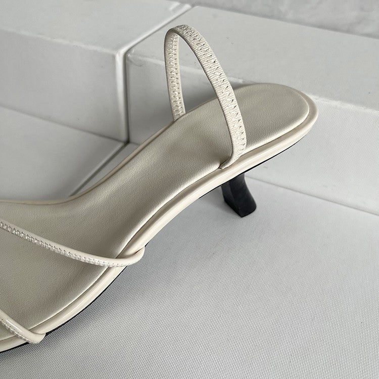 Square-toe thong sandals