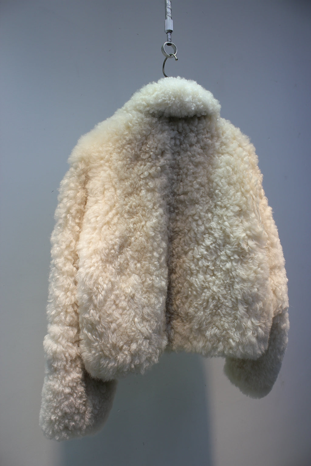 Lcelandic imported sheepskin all-in-one French style short fur coat