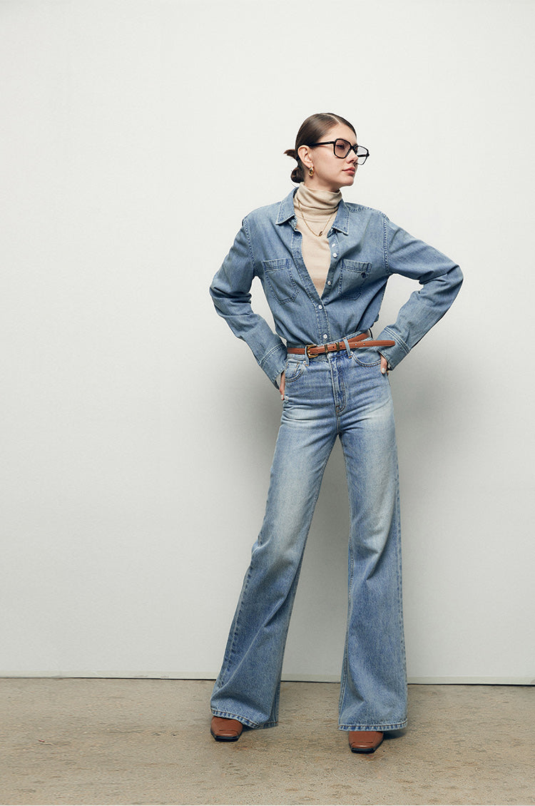 Slightly bootcut straight jeans