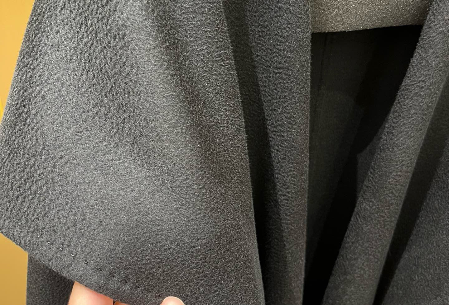 Lapel wool coat