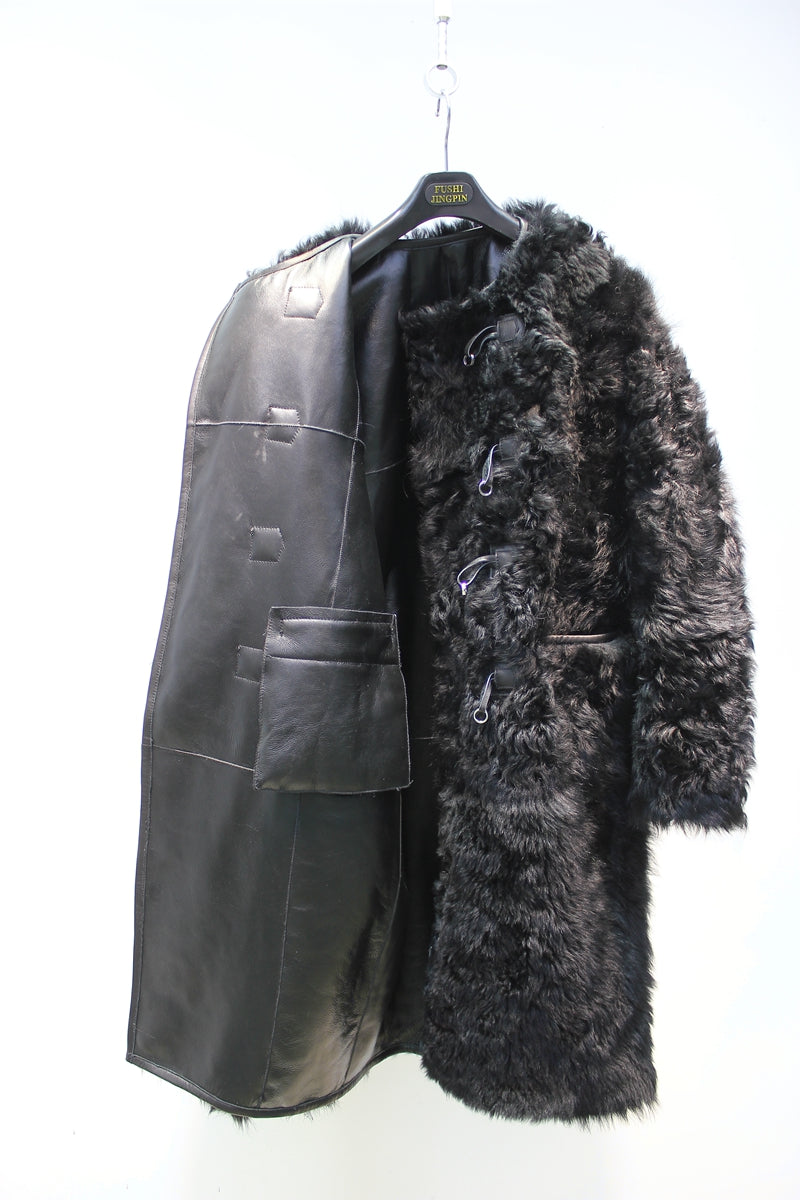 Tuscan fur one-piece fashionable round neck mid-length fur