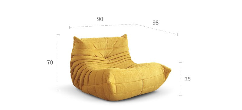Girly pink single leisure chair minimalist designer modern minimalist ins style caterpillar lazy sofa