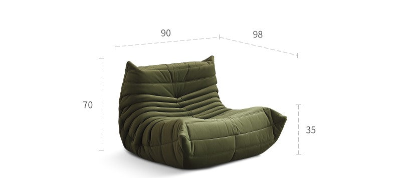 Girly pink single leisure chair minimalist designer modern minimalist ins style caterpillar lazy sofa