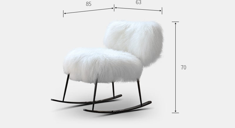 Nordic style dressing chair Italian light luxury balcony living room hair leisure chair imported wool single chair