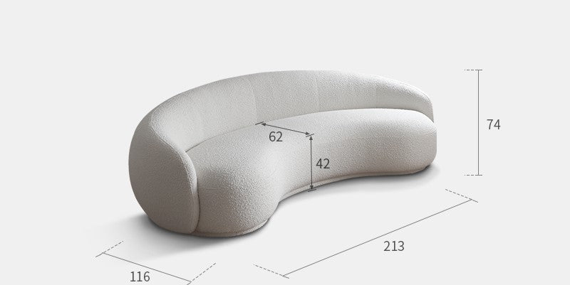 Minimalist special-shaped sofa Italian style designer living room Julep sofa curved cashew sofa