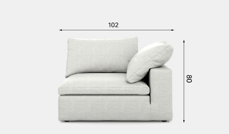 Cloud sofa cream style Italian living room down high-end villa linen cotton linen lazy fabric sofa