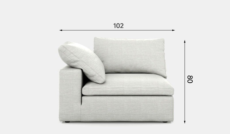 Cloud sofa cream style Italian living room down high-end villa linen cotton linen lazy fabric sofa