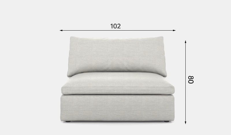 Cloud sofa cream style Italian living room down high-end villa linen cotton linen lazy fabric sofa