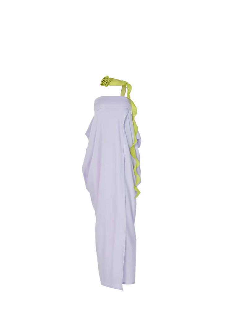 Halter neck strapless dress