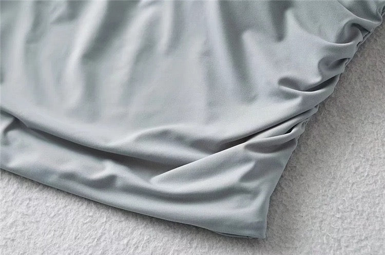 European and American solid color slim fit umbilical cord exposed breast pad camisole