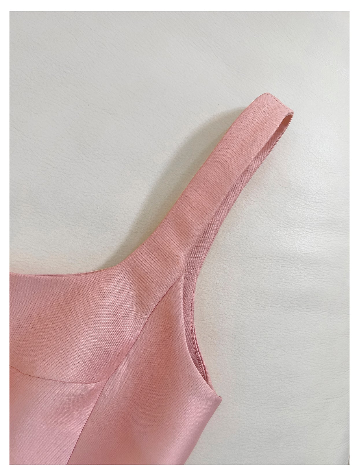 Pink suspender satin light luxury dress