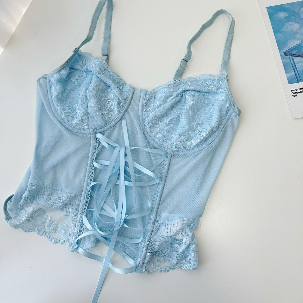 Blue Lace Camisole