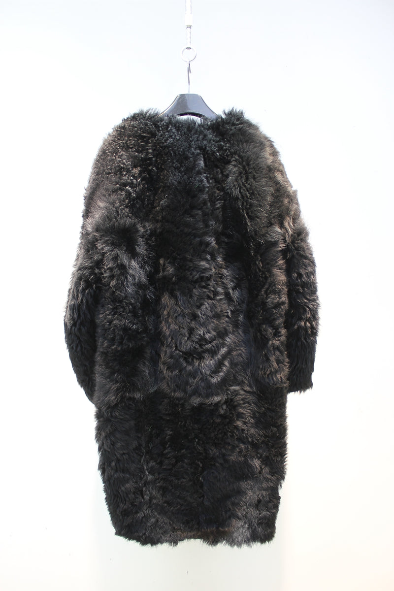 Tuscan fur one-piece fashionable round neck mid-length fur