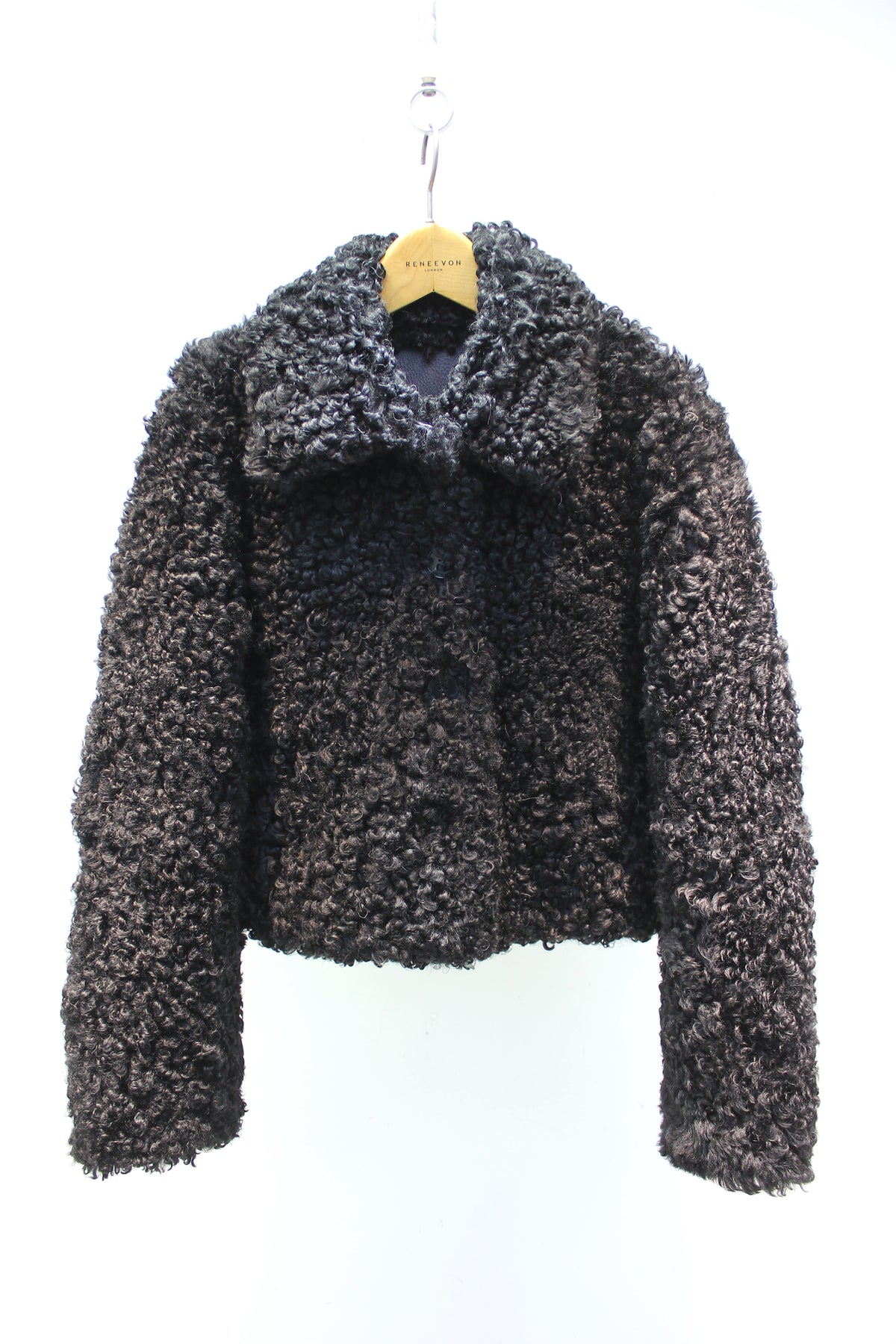 Lcelandic imported sheepskin all-in-one French style short fur coat