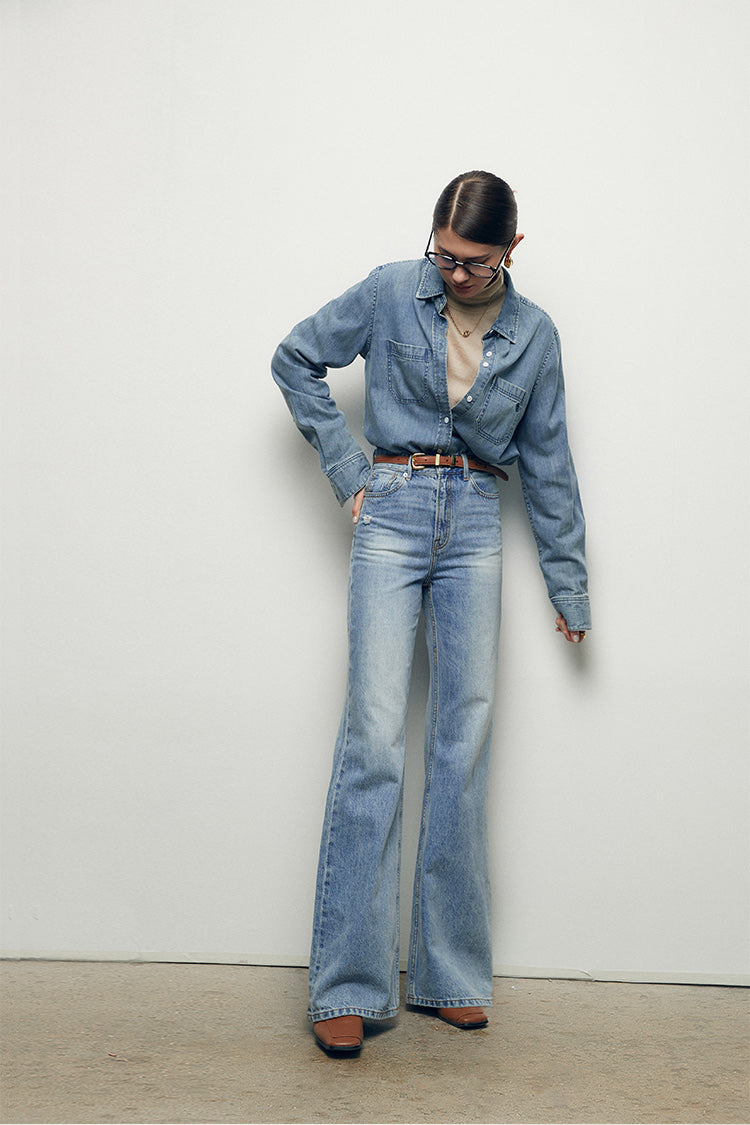Slightly bootcut straight jeans