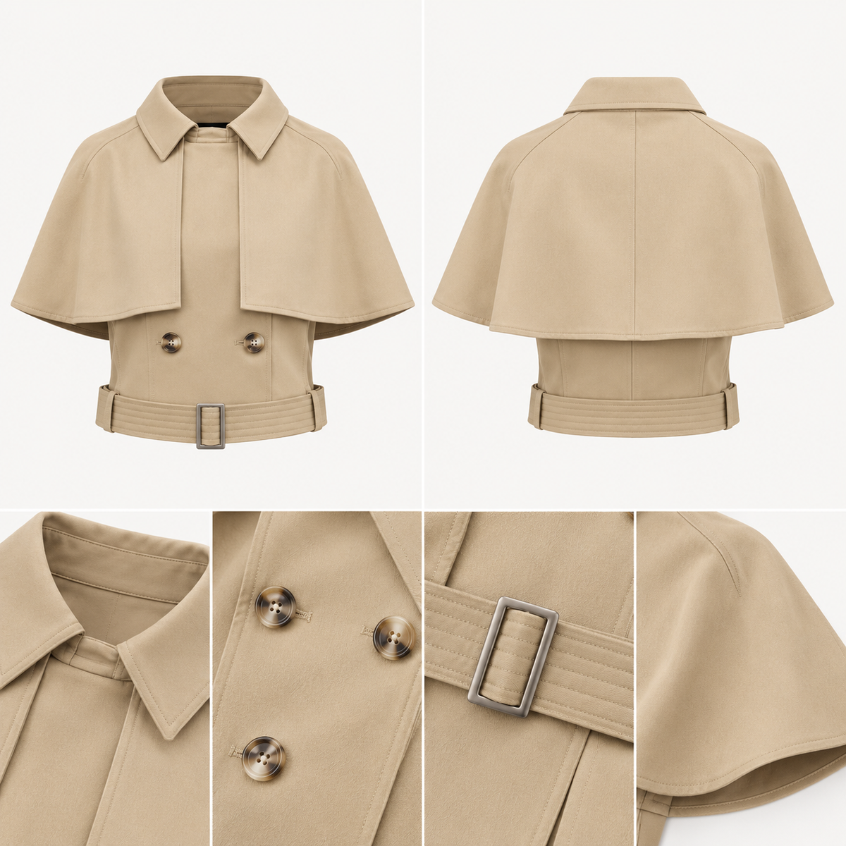 Sable Cape Overlay Jacket
