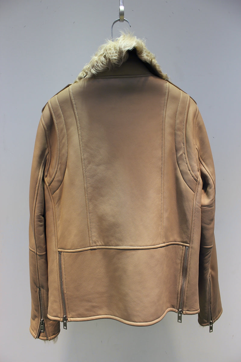 Soft and comfortable Xiaohu sheepskin all-in-one motorcycle fur jacket